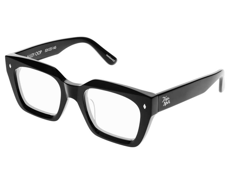 Alley Oop - Black - Clear Lens - angled
